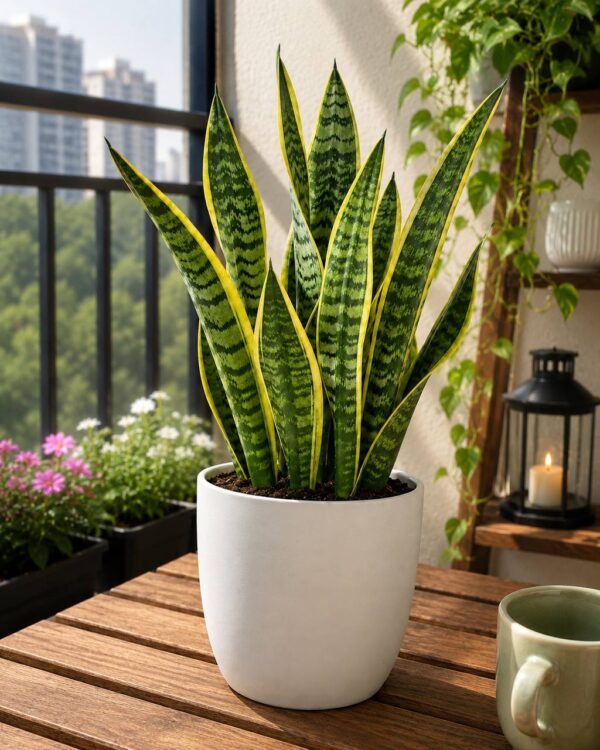 Combo-peace lily/snake plant/money plant