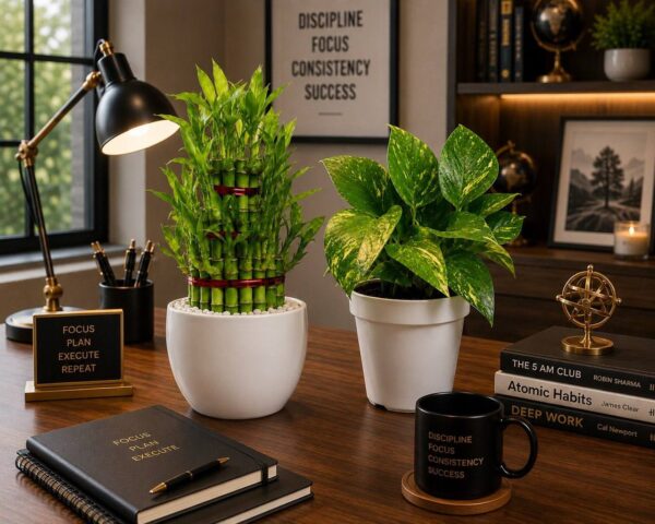 Combo-Lucky bamboo/money plant