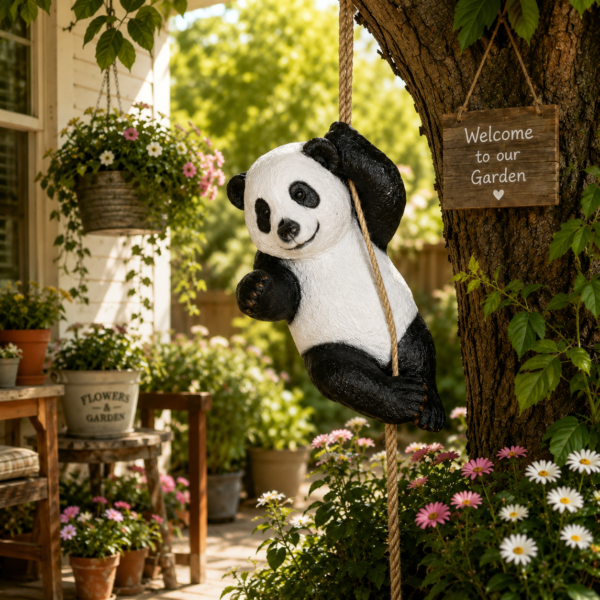 3747296d-3827-4498-a652-94e4259eb24d Climbing Panda Hanging
Garden Ornament