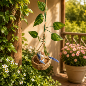 Hanging Bird Nest Garden Decor