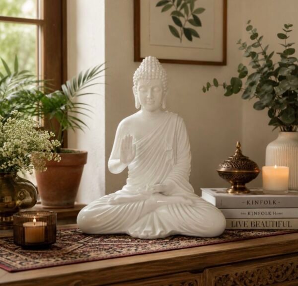White Meditating Buddha
Home & Garden Statue